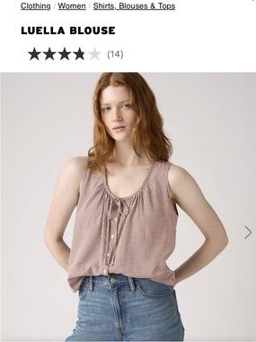 LUELLA BLOUSE Levi’s Gingham Sleeveless Top